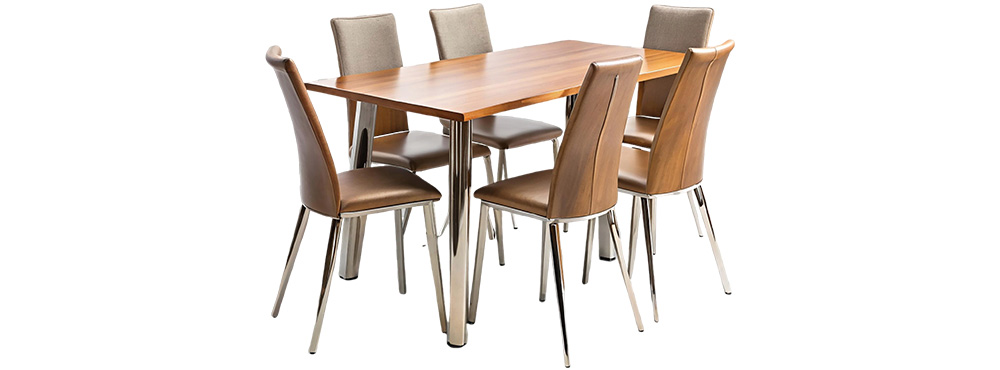 6 seater Metal Dining Table