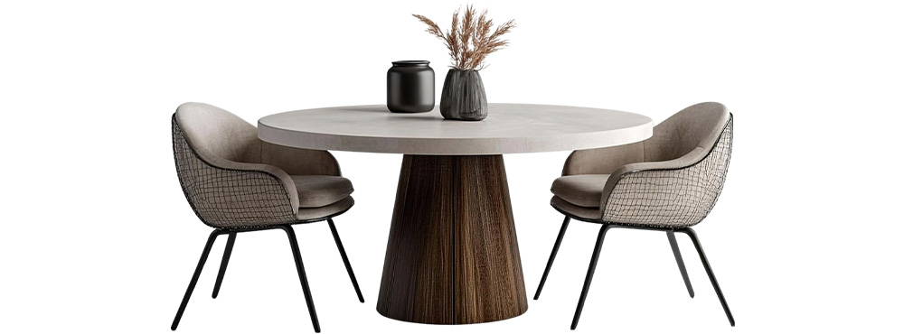 Arm Chair with Round Dining Table