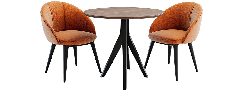 Circular Table with Accent Chair