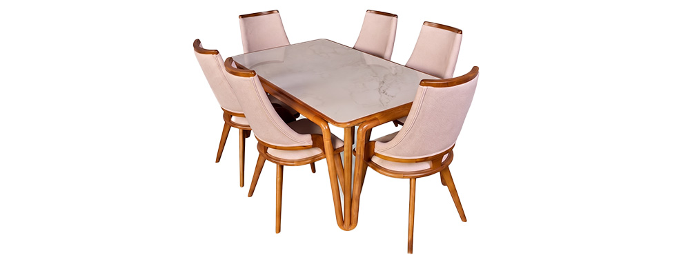 Beige 6 seater Dining Table