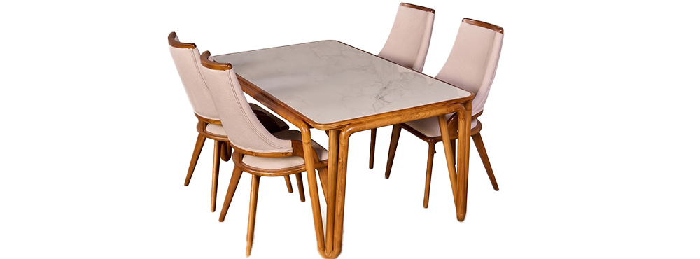 wooden 4 seater dining table